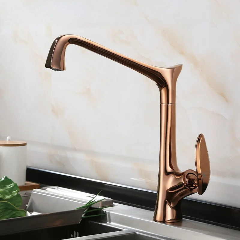 All-copper Kitchen Sink Faucet with Hot and Cold Water Splash-proof Rotatable Sink Faucet
All-copper Kitchen Sink Faucet with Hot and Cold Water Splash-proof Rotatable Sink Faucet
