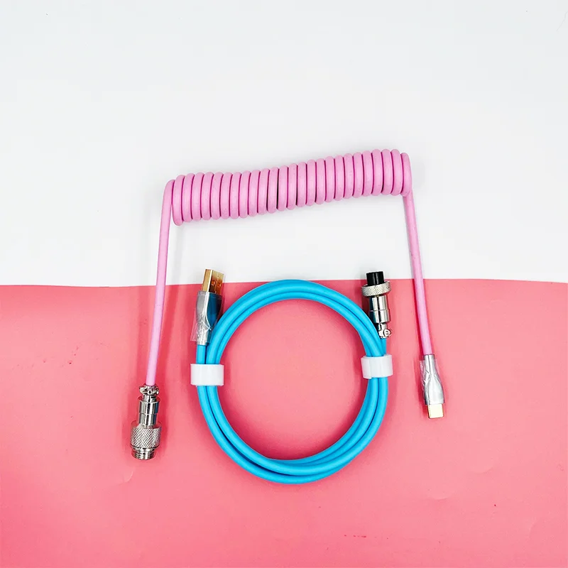 Keyboard Aviation plug data cable Coiled Cable Aviator Connector Metal interface Type c Coiled Keyboard Cable For Mechanical
Keyboard Aviation plug data cable Coiled Cable Aviator Connector Metal interface Type c Coiled Keyboard Cable For Mechanical