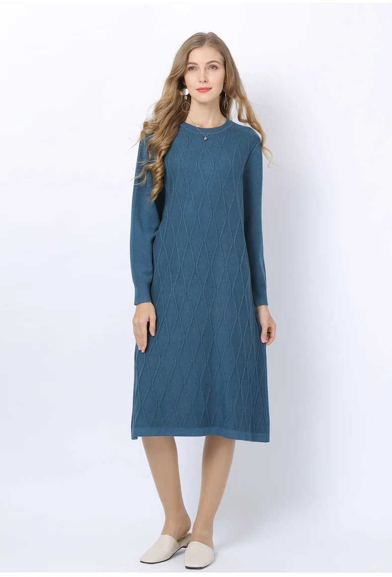 New 72Winter Sweater Dress Women Lace Up Knitted Long Dress Female Knitwear Full Sleeve Soft Vestidos Quality Winter Dress
New 72Winter Sweater Dress Women Lace Up Knitted Long Dress Female Knitwear Full Sleeve Soft Vestidos Quality Winter Dress
