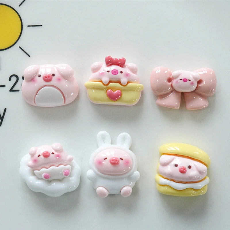 10 Pcs New Cute Mini Kawaii Cartoon Pink Pig, Bow Series Resin Diy Fashion Jewellery Hairpin Decorate Accessories
10 Pcs New Cute Mini Kawaii Cartoon Pink Pig, Bow Series Resin Diy Fashion Jewellery Hairpin Decorate Accessories