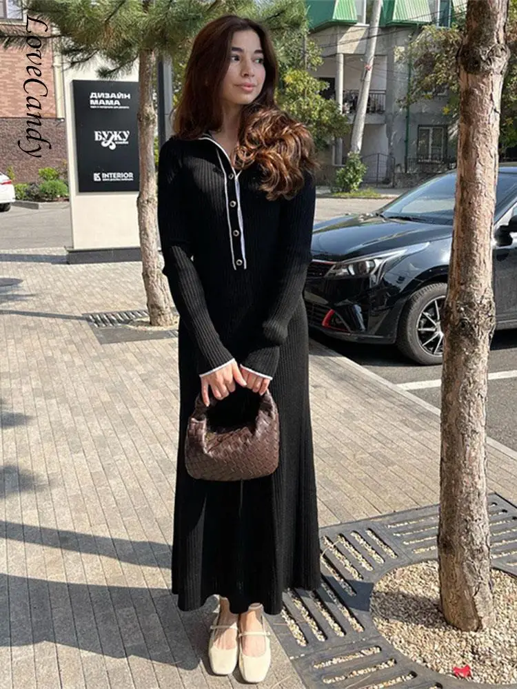 Женское трикотажное платье с длинным рукавом, однотонное плиссированное платье с отложным воротником и пряжкой, элегантное офисное платье на осень 2023 
Женское трикотажное платье с длинным рукавом, однотонное плиссированное платье с отложным воротником и пряжкой, элегантное офисное платье на осень 2023