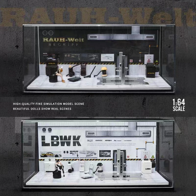 MoreArt 1:64 Non Assemble Diorama Auto Repair Workshop W/ Tools Set - LBWK & RWB Coating 
MoreArt 1:64 Non Assemble Diorama Auto Repair Workshop W/ Tools Set - LBWK & RWB Coating