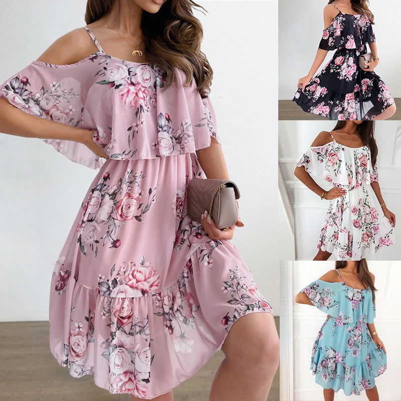 Floral Print Boho Beach Dress Fashion Backless Sexy Women Summer Floral Ruffled Off Shoulder Casual Dresses Vestido Mujer
Floral Print Boho Beach Dress Fashion Backless Sexy Women Summer Floral Ruffled Off Shoulder Casual Dresses Vestido Mujer