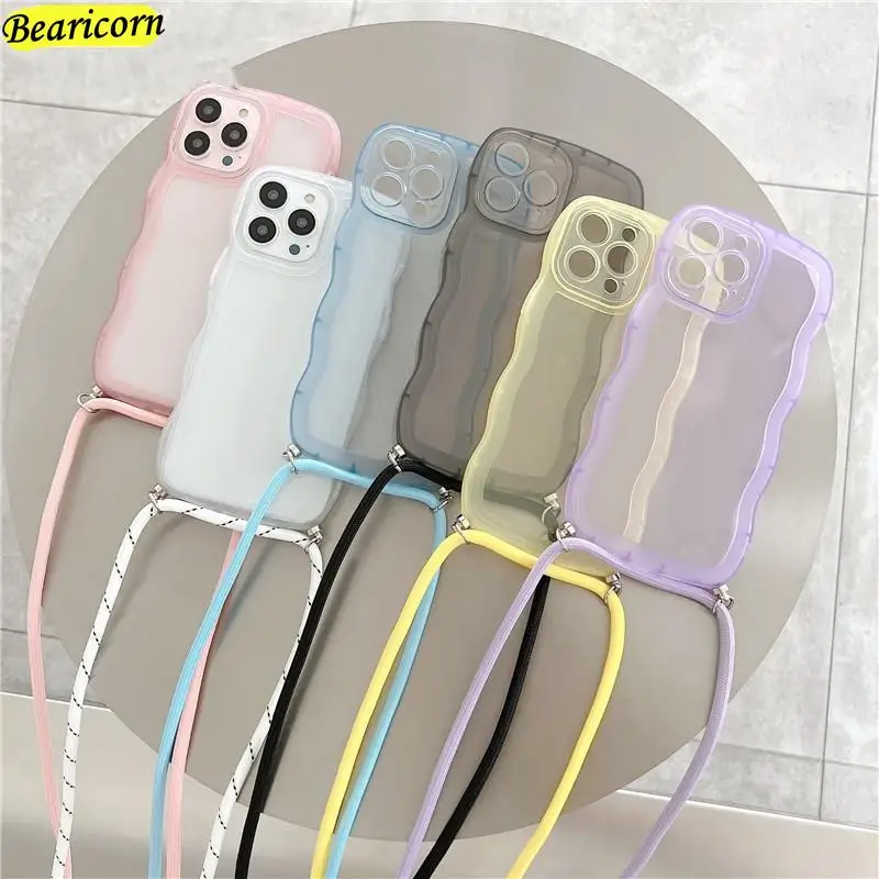 Necklace strap Lanyard Cord wave Transparent Soft Phone case for Huawei Y9S P30 P40 Lite 5G P50 Mate 20 30E 40 E Pro Clear cover
Necklace strap Lanyard Cord wave Transparent Soft Phone case for Huawei Y9S P30 P40 Lite 5G P50 Mate 20 30E 40 E Pro Clear cover