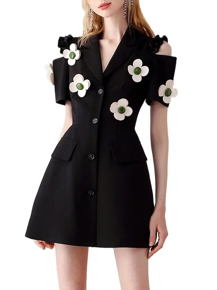 Temporary Suit Skirt Stereo Flower Slim Short Short -Sleeved Dress 2022 Summer New Fashion Women'S Clothing
Temporary Suit Skirt Stereo Flower Slim Short Short -Sleeved Dress 2022 Summer New Fashion Women'S Clothing