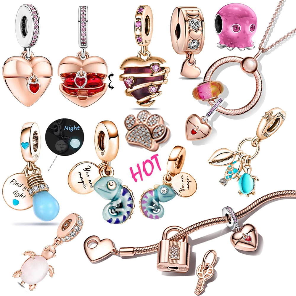 New Arrival Rose Gold Plata Charm of Original 925 Silver Pet Paw Heat Charm Fit Original Brand Bracelet Jewelry
New Arrival Rose Gold Plata Charm of Original 925 Silver Pet Paw Heat Charm Fit Original Brand Bracelet Jewelry