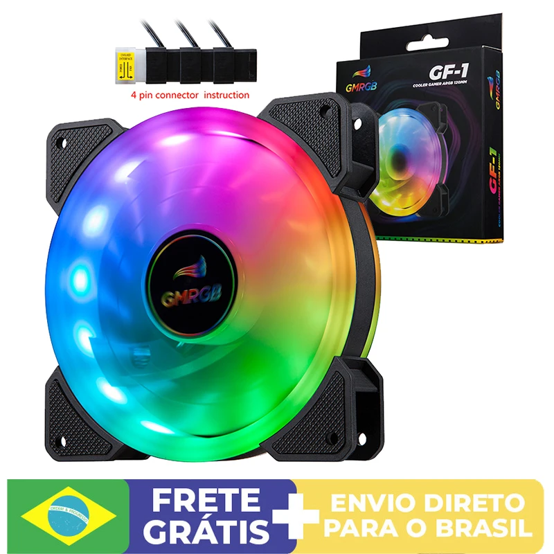 120mm Fan Kit ARGB RGB Cooling Fan Molex 4PIN Rainbow Computer Case Cabinet Fan 12V Silent
120mm Fan Kit ARGB RGB Cooling Fan Molex 4PIN Rainbow Computer Case Cabinet Fan 12V Silent