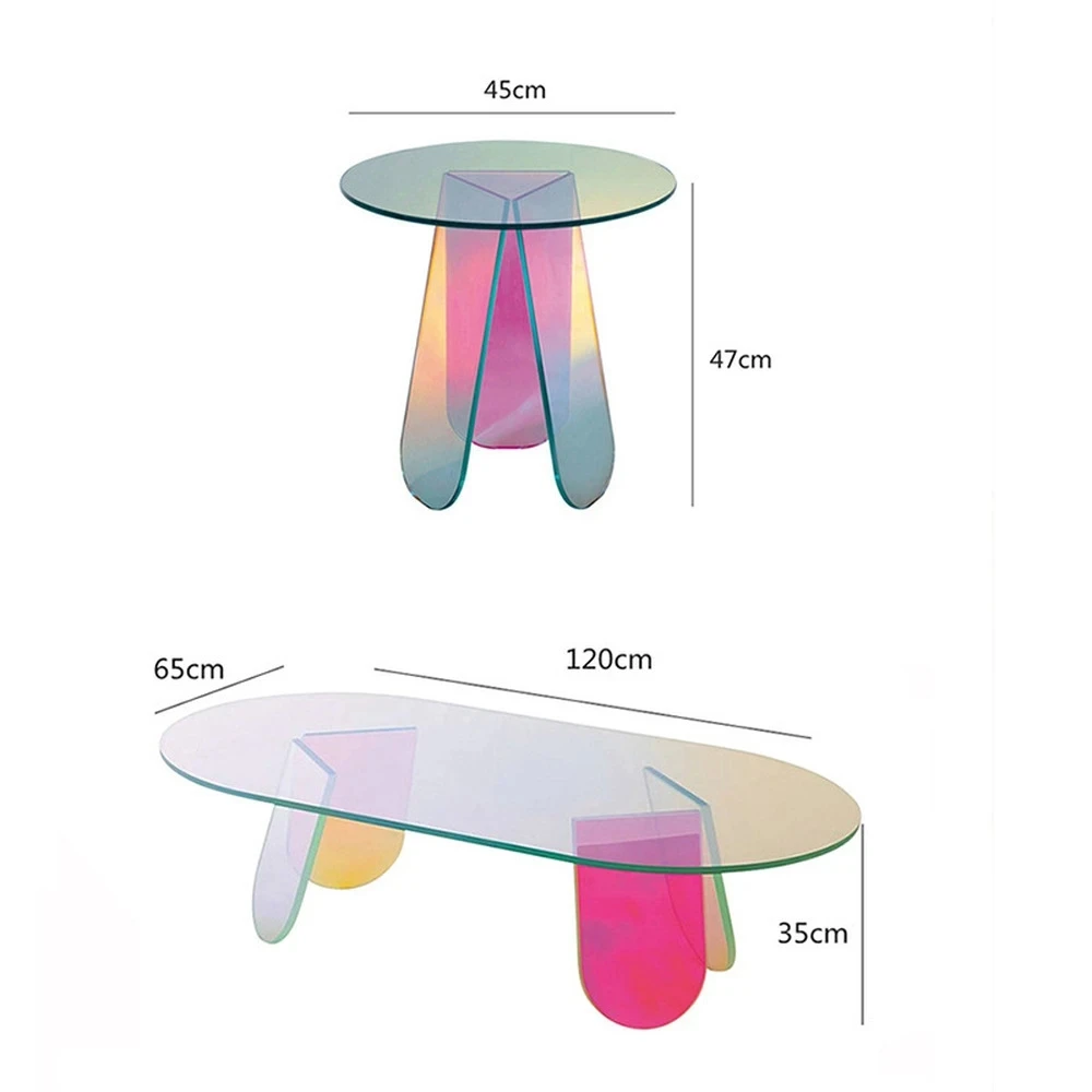 CreativeTransparent Acrylic Table Simple Mini Side Table Colorful Laser Round Coffee Table Bedroom Bedside Living Room Furniture
CreativeTransparent Acrylic Table Simple Mini Side Table Colorful Laser Round Coffee Table Bedroom Bedside Living Room Furniture
