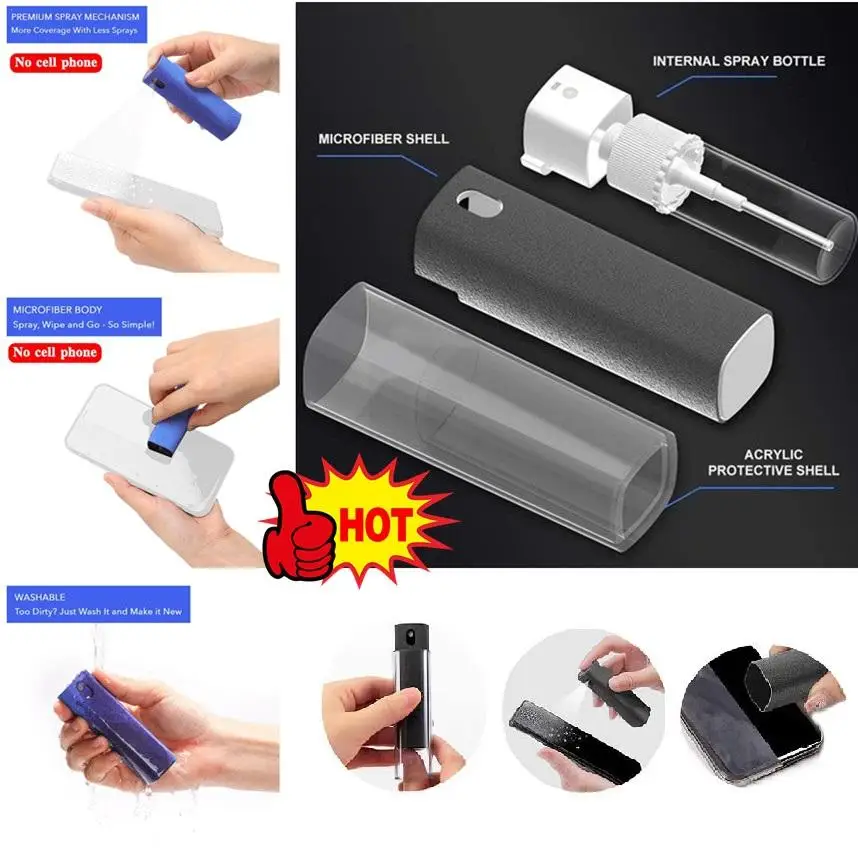 Portable 3 In 1 Phone Screen Cleaner Spray Computer Mobile Phone Screen Dust Removal Cleaning Supplies Household Washing
Portable 3 In 1 Phone Screen Cleaner Spray Computer Mobile Phone Screen Dust Removal Cleaning Supplies Household Washing