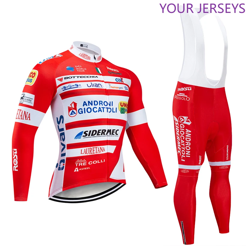 

Зима 2021 команда ANDRONI термальная флисовая велосипедная Джерси велосипедные брюки комплект Мужская одежда велосипедная 20D bi одежда для велос...