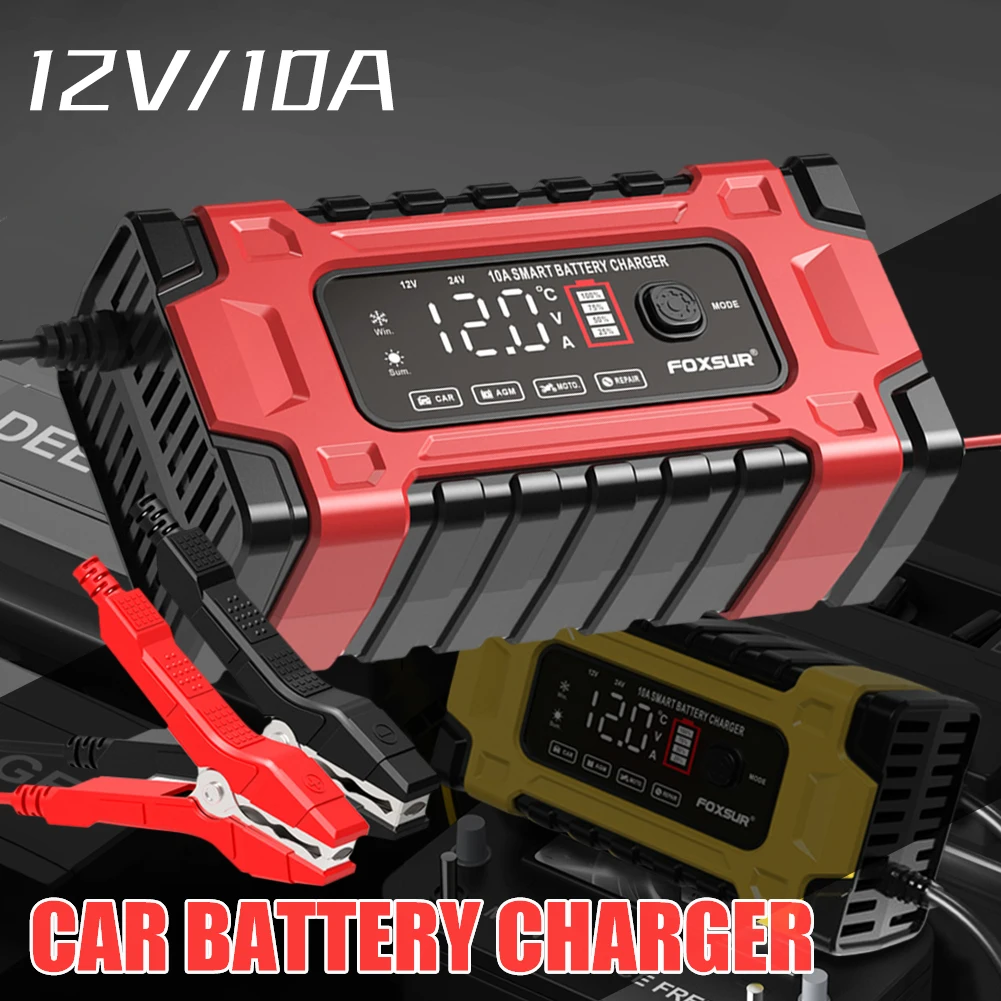 12V/24V Car Battery Charger Full Automatic Intelligent LCD Display Fast Charging Pulse Repair Charger For AGM GEL WET Lead Acid
12V/24V Car Battery Charger Full Automatic Intelligent LCD Display Fast Charging Pulse Repair Charger For AGM GEL WET Lead Acid
