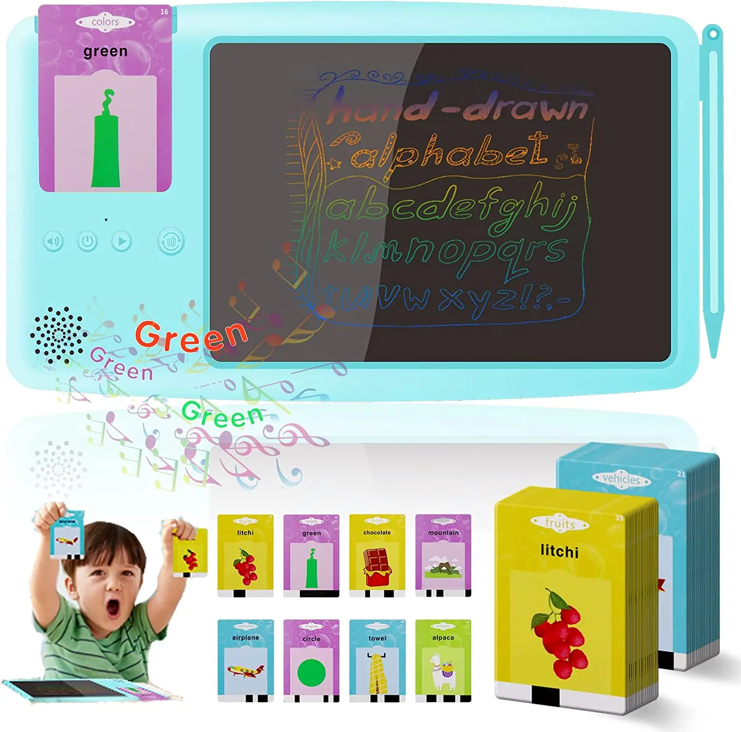 Игрушки в подарок детям 3-5, Детские говорящие флэш-карты с ЖК-экраном, планшет для рисования и письма, обеспечивают лучшее Рисование и запись Expe
Игрушки в подарок детям 3-5, Детские говорящие флэш-карты с ЖК-экраном, планшет для рисования и письма, обеспечивают лучшее Рисование и запись Expe