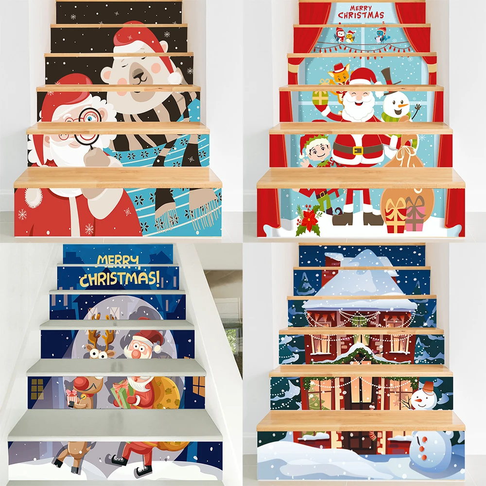 6PCS/13PCS Stair Stickers Self-adhesive Christmas Santa Claus Snowman Staircase Murals Stairway Covering Trends Sticker Decor
6PCS/13PCS Stair Stickers Self-adhesive Christmas Santa Claus Snowman Staircase Murals Stairway Covering Trends Sticker Decor