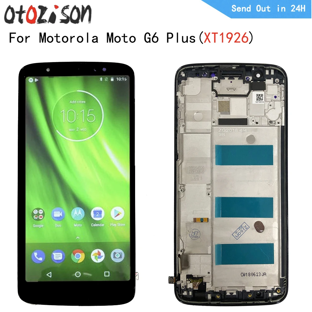 5.9" IPS G6plus Display For Motorola Moto G6 Plus XT1926 LCD Screen Touch Panel Digitizer WIth Frame Assembly
5.9" IPS G6plus Display For Motorola Moto G6 Plus XT1926 LCD Screen Touch Panel Digitizer WIth Frame Assembly
