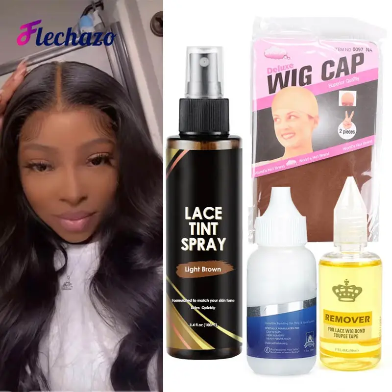 Lace Tint Stick + Wig Glue + Lace Tape Remover + Wig Cap + Hair Brush Wig Accessories Kit to Make Lace Wig Toupee Frontal Syste
Lace Tint Stick + Wig Glue + Lace Tape Remover + Wig Cap + Hair Brush Wig Accessories Kit to Make Lace Wig Toupee Frontal Syste