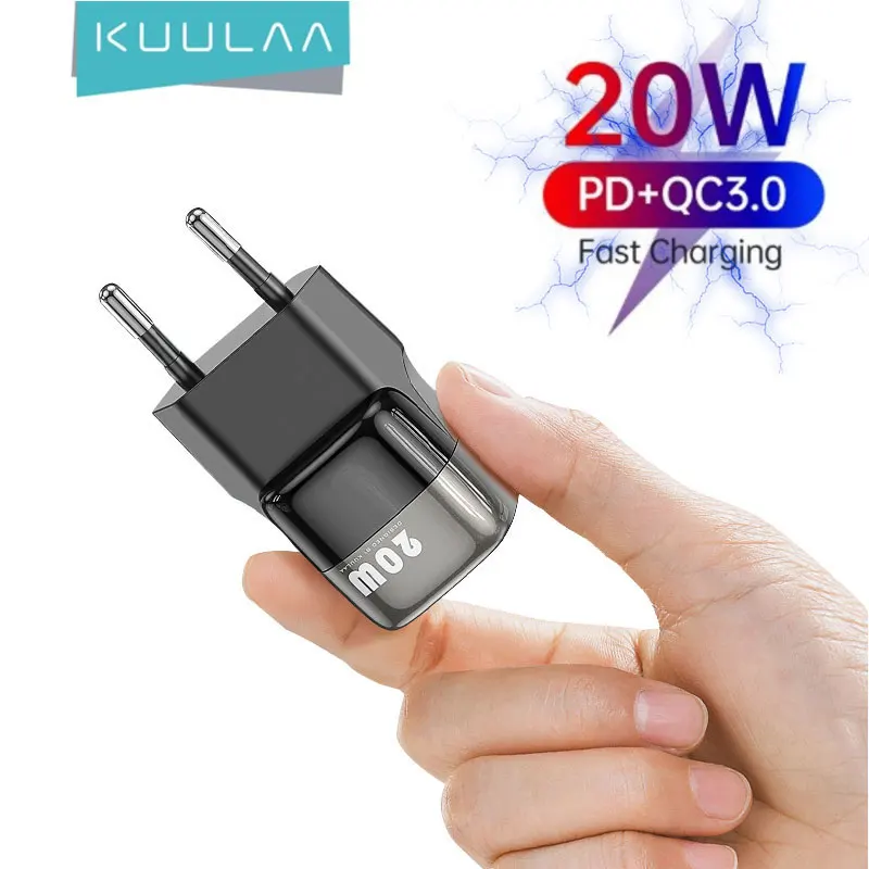 KUULAA USB Fast Charger 20W PD Fast Charging For iPhone 12 Max 11 XS X 8 Plus Mini USB C Charger Mobile Phone Travel Adapter
KUULAA USB Fast Charger 20W PD Fast Charging For iPhone 12 Max 11 XS X 8 Plus Mini USB C Charger Mobile Phone Travel Adapter