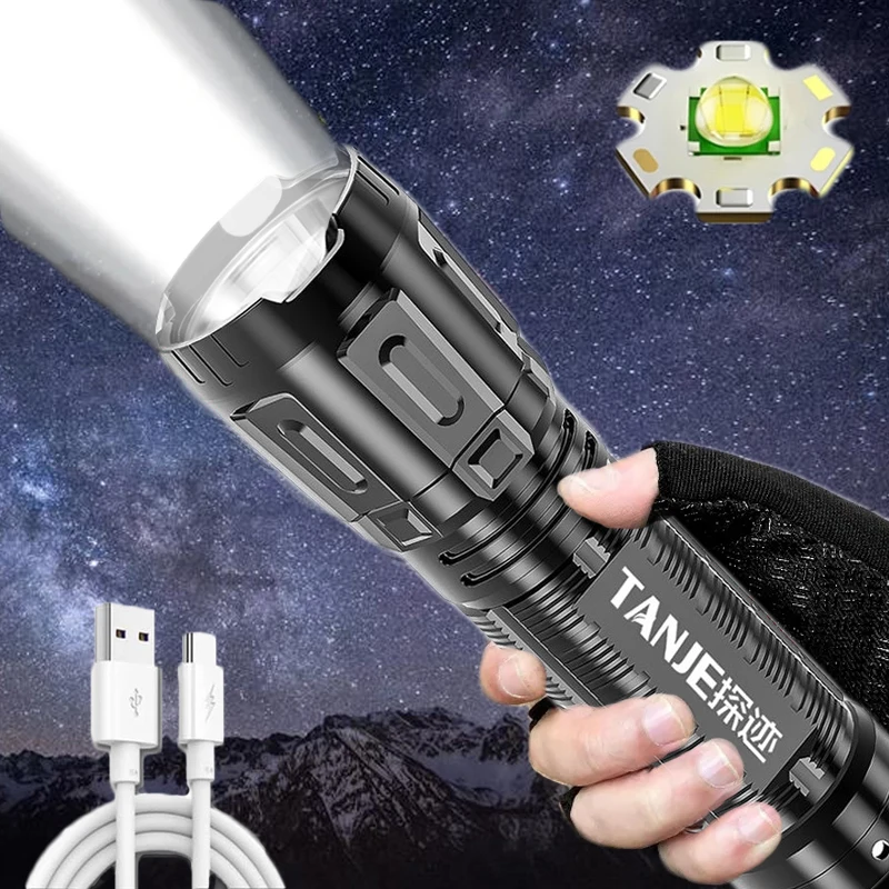 Светодиодный яркий фонарик с USB-зарядкой, фонарь для наружного освещения, водонепроницаемый, для кемпинга, рыбалки, пешего туризма, осветительный прибор
Светодиодный яркий фонарик с USB-зарядкой, фонарь для наружного освещения, водонепроницаемый, для кемпинга, рыбалки, пешего туризма, осветительный прибор