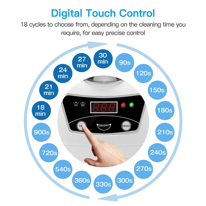 Ultrasonic Cleaner Jewelry Polisher with Timer for Eye Glasses Watches Earrings Ring Necklaces Razors Dentures US Plug
Ultrasonic Cleaner Jewelry Polisher with Timer for Eye Glasses Watches Earrings Ring Necklaces Razors Dentures US Plug