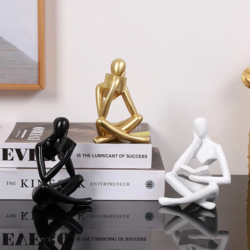 Creative and abstract characters reading books thinkers characters resin decorations living room decoration decorative figurines
Creative and abstract characters reading books thinkers characters resin decorations living room decoration decorative figurines