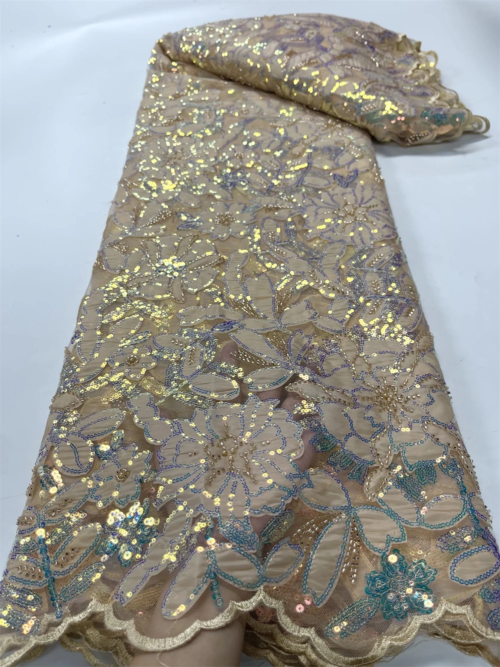 High Quality 2023 African Nigerian Latest Tulle Lace Fabric With Embroidery Organza Prom Dresses Sewing Guipure Sequins5Yards
High Quality 2023 African Nigerian Latest Tulle Lace Fabric With Embroidery Organza Prom Dresses Sewing Guipure Sequins5Yards