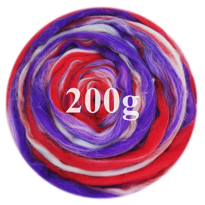 Blended Roving Wool 200g Mixes Merino Wool Roving for Needle Felting Kit Materials for Needlework DIY Needlework Felt (22)
Blended Roving Wool 200g Mixes Merino Wool Roving for Needle Felting Kit Materials for Needlework DIY Needlework Felt (22)