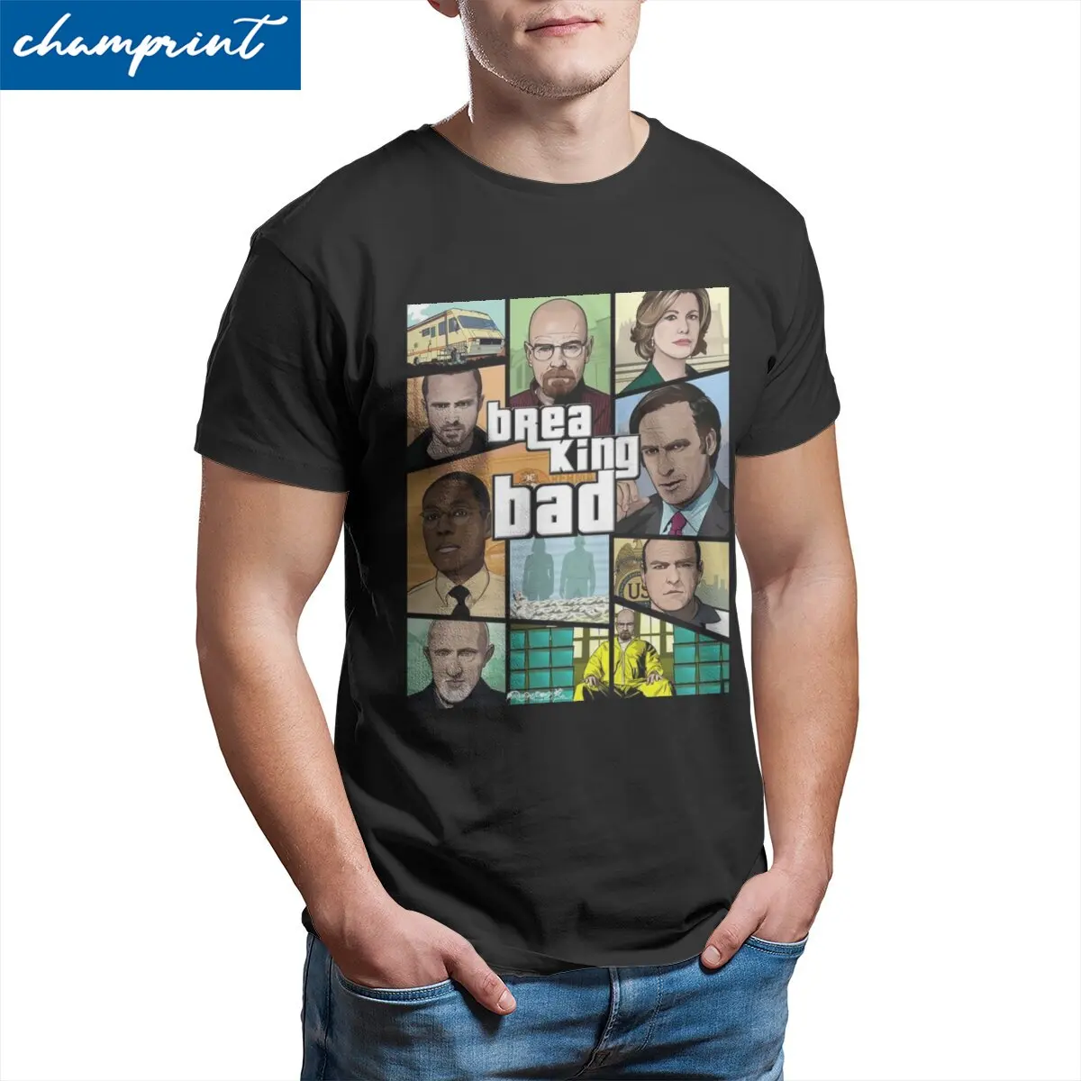 Fashion Breaking Bad Collage T-Shirt for Men Pure Cotton T Shirt Chemistry Heisenberg Walter White Tee Shirt Gift Clothes 
Fashion Breaking Bad Collage T-Shirt for Men Pure Cotton T Shirt Chemistry Heisenberg Walter White Tee Shirt Gift Clothes