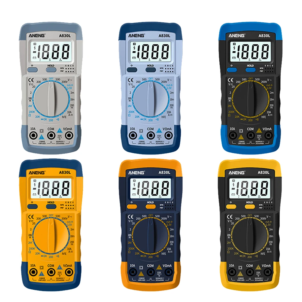 Digital Multimeter 1999 Counts Battery Operated DC AC Voltmeter Current Resistance Diode Continuity Ohm Meter Tester for Voltage
Digital Multimeter 1999 Counts Battery Operated DC AC Voltmeter Current Resistance Diode Continuity Ohm Meter Tester for Voltage