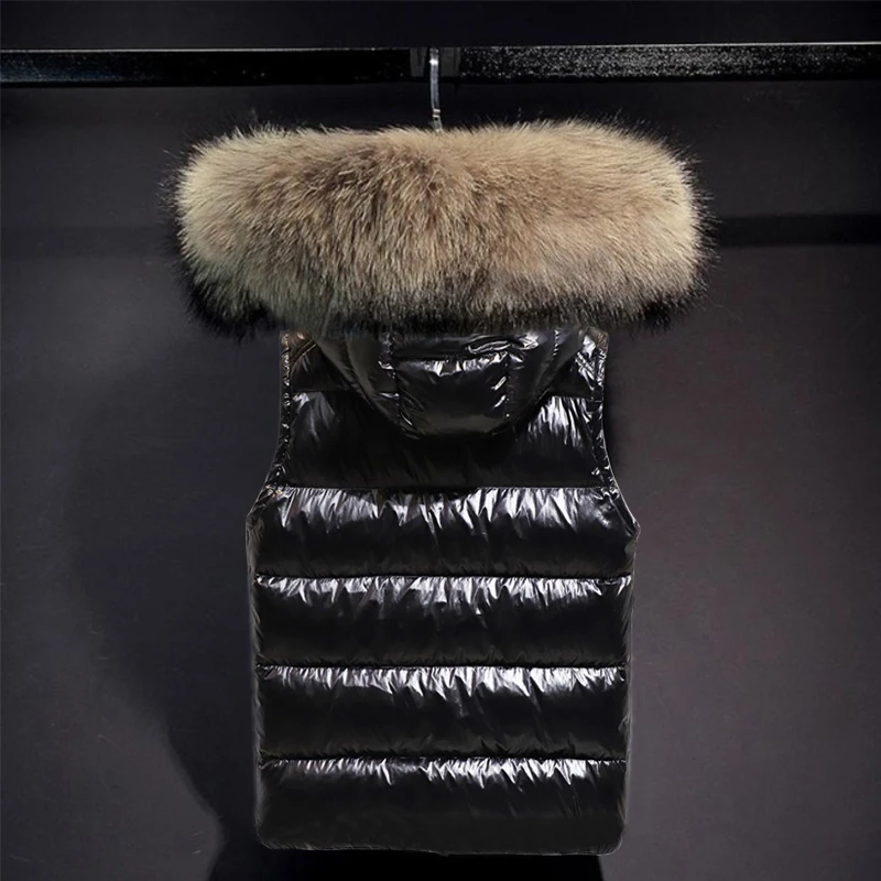 Snow Wear Autumn Winter Real Fur Collar Women's Vest Glossy Female Waterproof Sleeveless Jacket Winter Hooded Warm Waistcoat
Snow Wear Autumn Winter Real Fur Collar Women's Vest Glossy Female Waterproof Sleeveless Jacket Winter Hooded Warm Waistcoat
