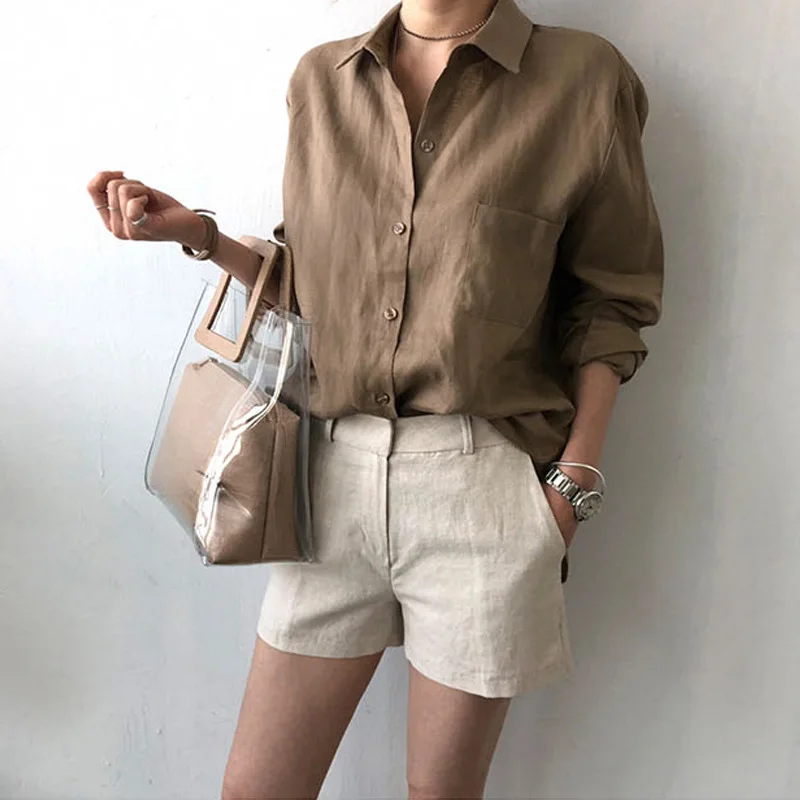 Linen Blouses Autumn Long Sleeve Casual Fashion Woman Blouses 2022 Solid Turn-down Collar Button Shirts for Women Top Female New
Linen Blouses Autumn Long Sleeve Casual Fashion Woman Blouses 2022 Solid Turn-down Collar Button Shirts for Women Top Female New