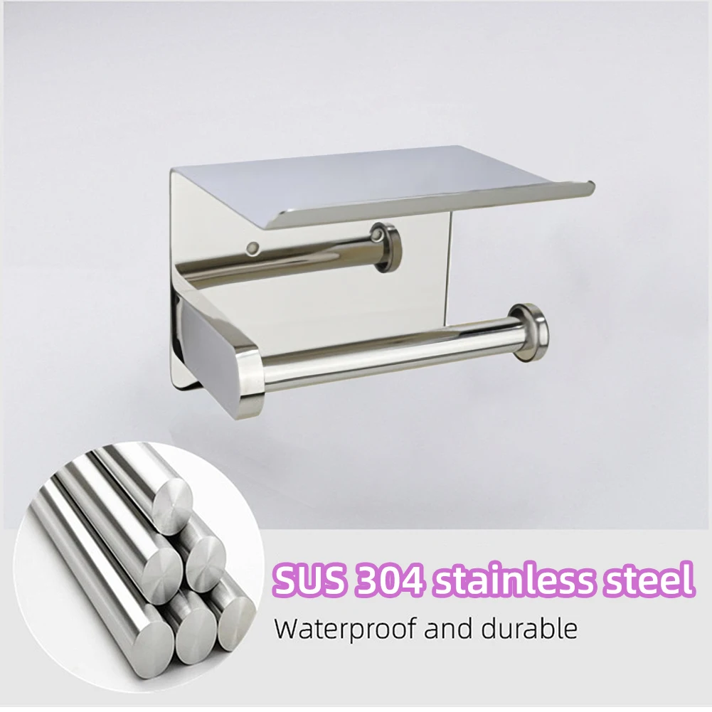 304 Stainless Steel Toilet Paper Holder Bathroom Wall Mount Towel Rack Tissue Towel Organizer Holders Bathroom Accessories
304 Stainless Steel Toilet Paper Holder Bathroom Wall Mount Towel Rack Tissue Towel Organizer Holders Bathroom Accessories