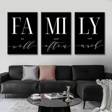 3pcs/set Home Decoration Luxury Living Room Pictures Decorative Paintings Minimalist Poster Wall Art Family Writing Canvas