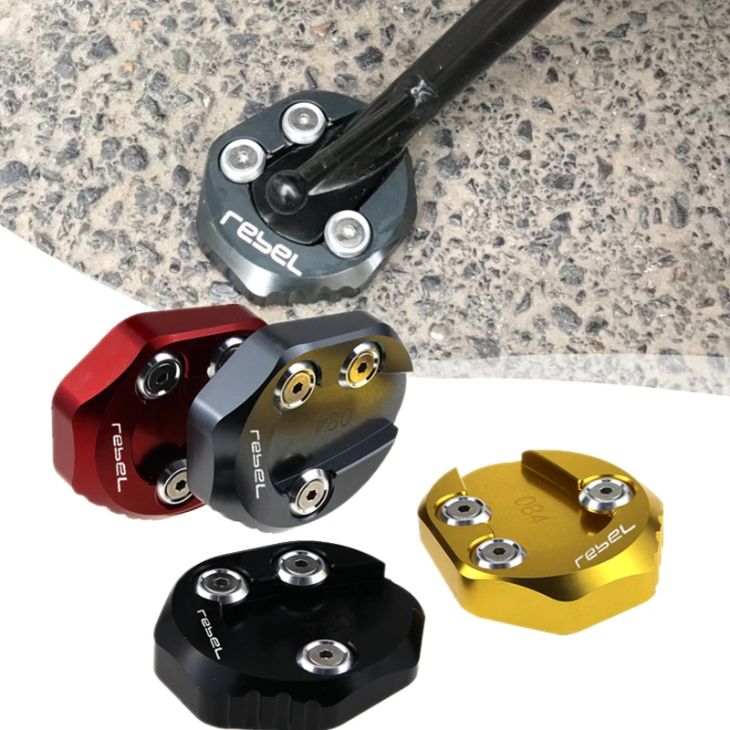Motorcycle Side Stand Pad for Honda REBEL CM500/CMX500 CM300/CMX300 Parking Stand Base Enlarged Aluminum Alloy Modified Parts
Motorcycle Side Stand Pad for Honda REBEL CM500/CMX500 CM300/CMX300 Parking Stand Base Enlarged Aluminum Alloy Modified Parts