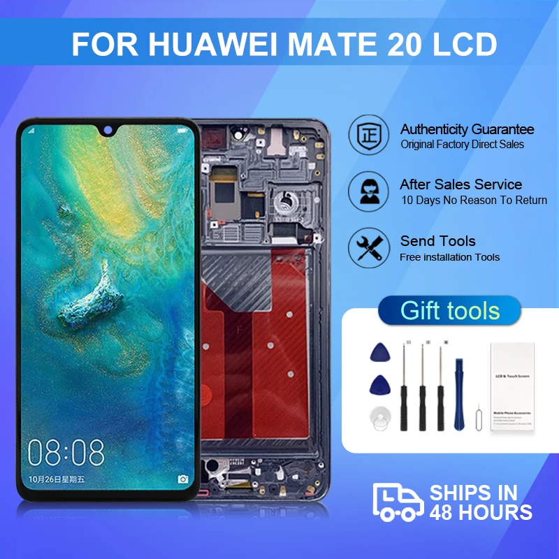 1Pcs 6.53 Inch HMA-L29 Lcd For Huawei Mate 20 Display Touch Panel Screen Glass Digitizer Assembly Free Shipping With Tools
1Pcs 6.53 Inch HMA-L29 Lcd For Huawei Mate 20 Display Touch Panel Screen Glass Digitizer Assembly Free Shipping With Tools