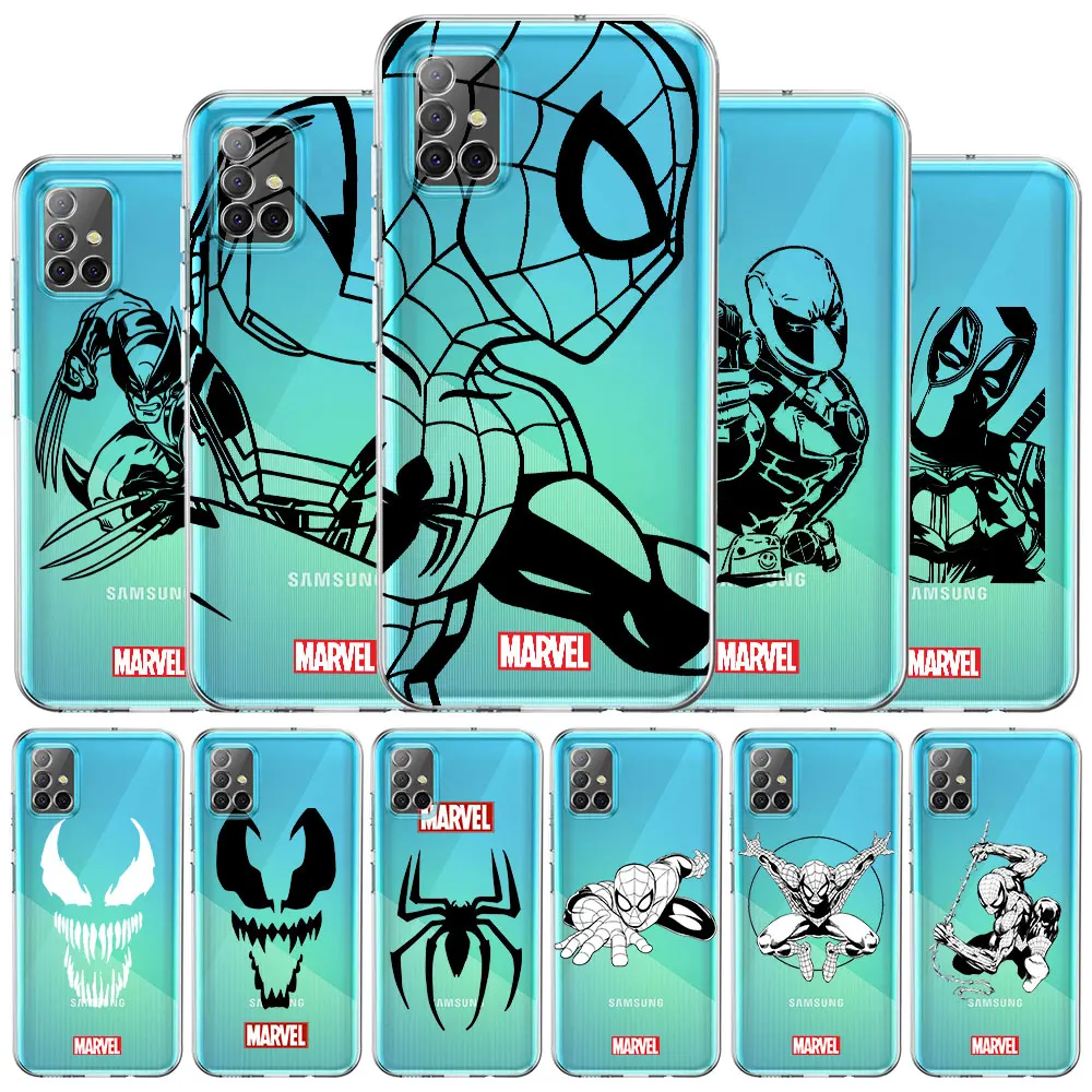 Clear Phone Case for Samsung Galaxy A52 A12 A51 A71 A21s A32 A53 A73 A31 A72 A22 M31 A02s Cover Funda Marvel Iron Man Spiderman
Clear Phone Case for Samsung Galaxy A52 A12 A51 A71 A21s A32 A53 A73 A31 A72 A22 M31 A02s Cover Funda Marvel Iron Man Spiderman