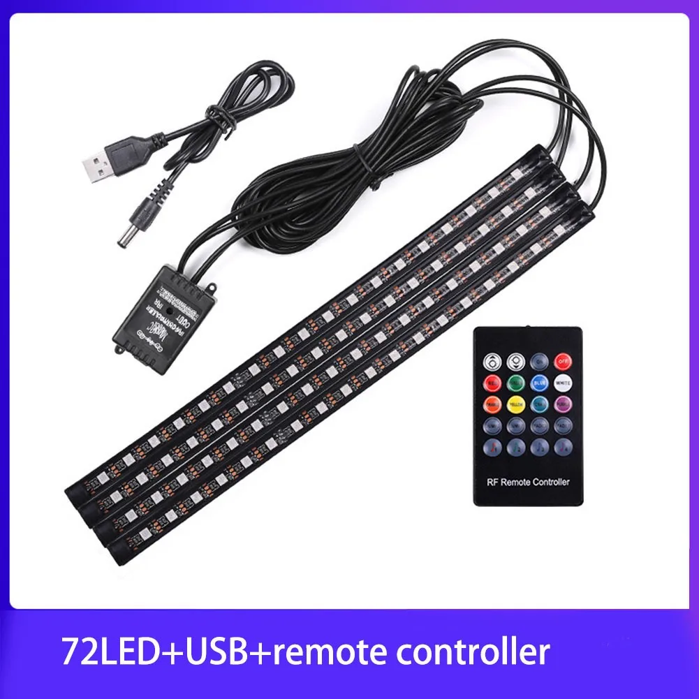 Car Interior 72Led Lights Strip Foot Lights Atmosphere Decorative Lamp USB 72 Lamp Interior Atmosphere Lamp Modified Car
Car Interior 72Led Lights Strip Foot Lights Atmosphere Decorative Lamp USB 72 Lamp Interior Atmosphere Lamp Modified Car