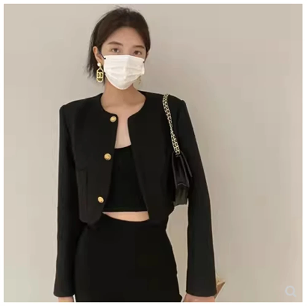 2023 Spring/Summer Temperament Short Style Single Lreasted Round Neck Woolen Long Sleeve Coat Top for Women
2023 Spring/Summer Temperament Short Style Single Lreasted Round Neck Woolen Long Sleeve Coat Top for Women
