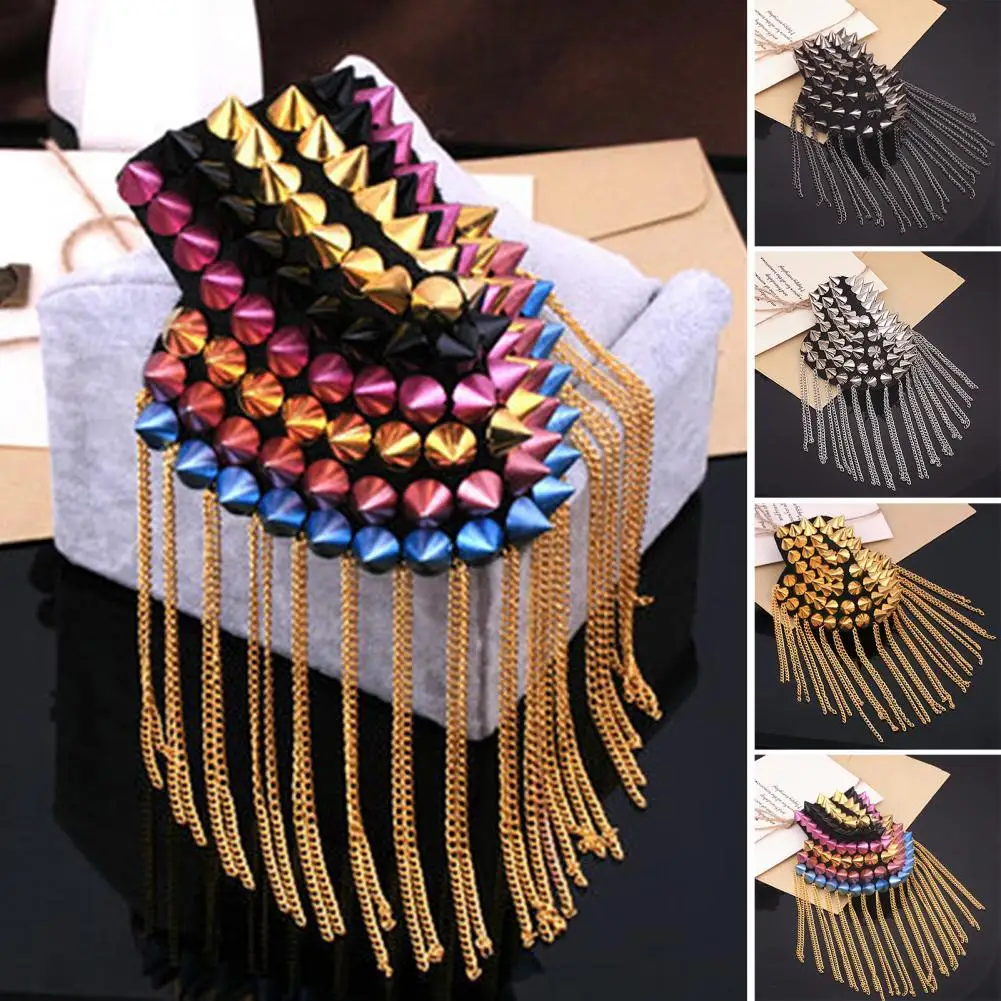 New in Shoulder Brooch Tassels Punk Jewelry Vintage Fringe Epaulette Clothes Decor
New in Shoulder Brooch Tassels Punk Jewelry Vintage Fringe Epaulette Clothes Decor
