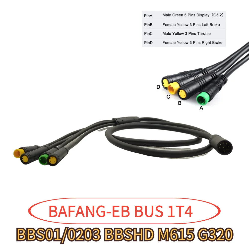 For Bafang MID Motor BBS For G340 EB BUS1T4 Cable Cable Display Cable Throttle Cable Electric Bicycle Waterproof Plug 250W-1000W
For Bafang MID Motor BBS For G340 EB BUS1T4 Cable Cable Display Cable Throttle Cable Electric Bicycle Waterproof Plug 250W-1000W