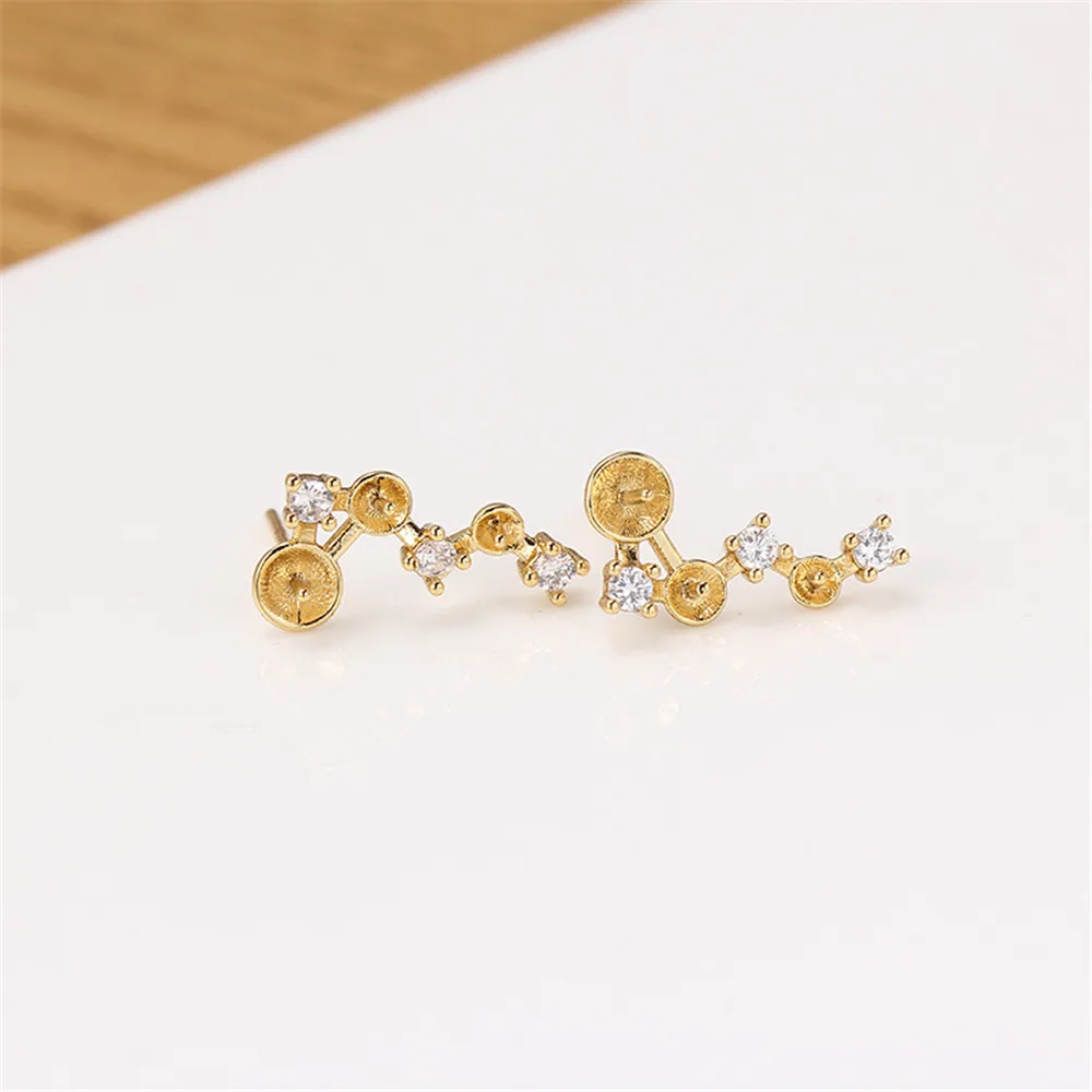 14K gold bag color preserving size micro inlaid zircon pearl S925 silver needle DIY accessories Earrings temperament female
14K gold bag color preserving size micro inlaid zircon pearl S925 silver needle DIY accessories Earrings temperament female