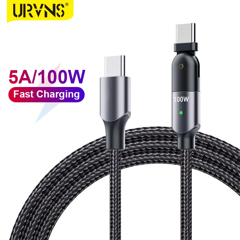 USB-кабель URVNS Type-C на USB, 100 Вт, вращение на 180 градусов
USB-кабель URVNS Type-C на USB, 100 Вт, вращение на 180 градусов