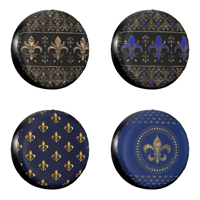 Luxury Black And Gold Fleur De Lys Spare Tire Cover for Jeep Lily Floral Fleur-de-Lis Car Wheel Covers 14" 15" 16" 17" Inch
Luxury Black And Gold Fleur De Lys Spare Tire Cover for Jeep Lily Floral Fleur-de-Lis Car Wheel Covers 14" 15" 16" 17" Inch
