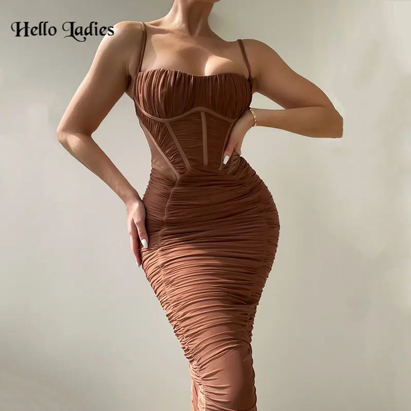 HL Y2K Women Sexy Summer Fold Dress New Strapless Sleeveless Bodycon Midi Long Dresses Solid Elegant Party Clubwear
HL Y2K Women Sexy Summer Fold Dress New Strapless Sleeveless Bodycon Midi Long Dresses Solid Elegant Party Clubwear
