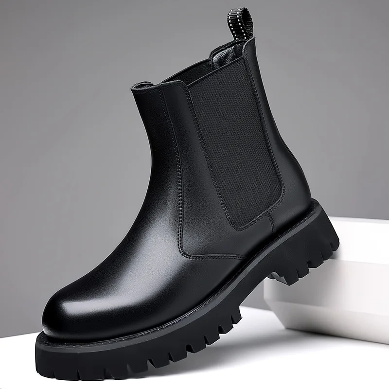 England style men's luxury fashion chelsea boots black trend genuine leather shoes cowboy platform boot handsome ankle botas man
England style men's luxury fashion chelsea boots black trend genuine leather shoes cowboy platform boot handsome ankle botas man