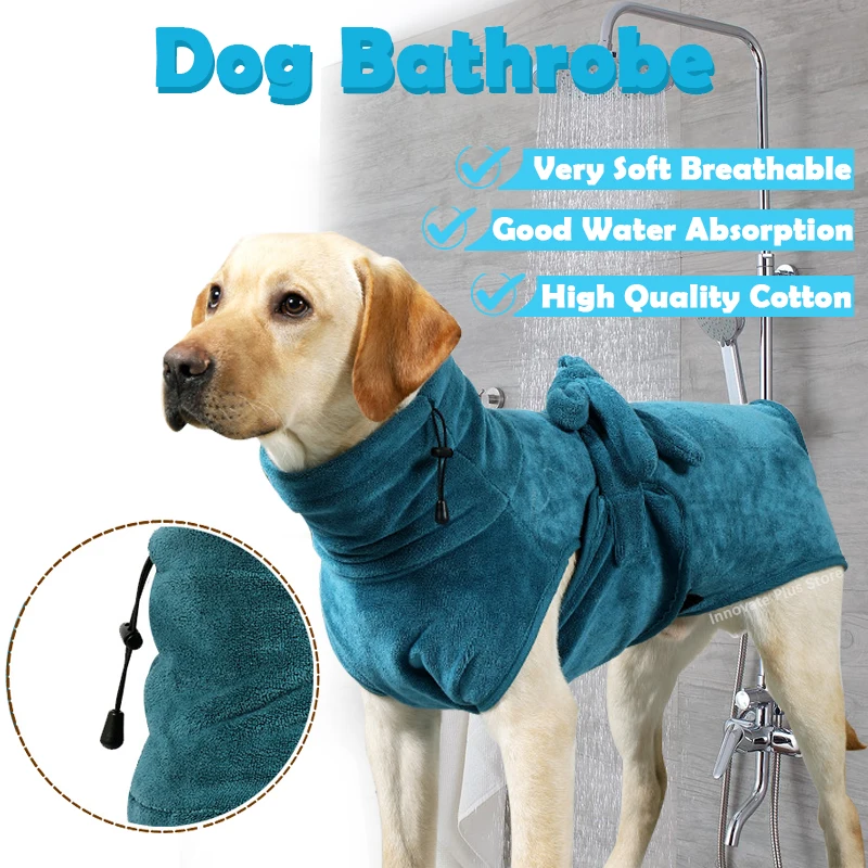 Super Absorb Water Dog Bathrobe for Medium Large Dog Bathing Quick-Drying Towel Warm Dog Pajamas Clothes Dog Bath Supplies
Super Absorb Water Dog Bathrobe for Medium Large Dog Bathing Quick-Drying Towel Warm Dog Pajamas Clothes Dog Bath Supplies