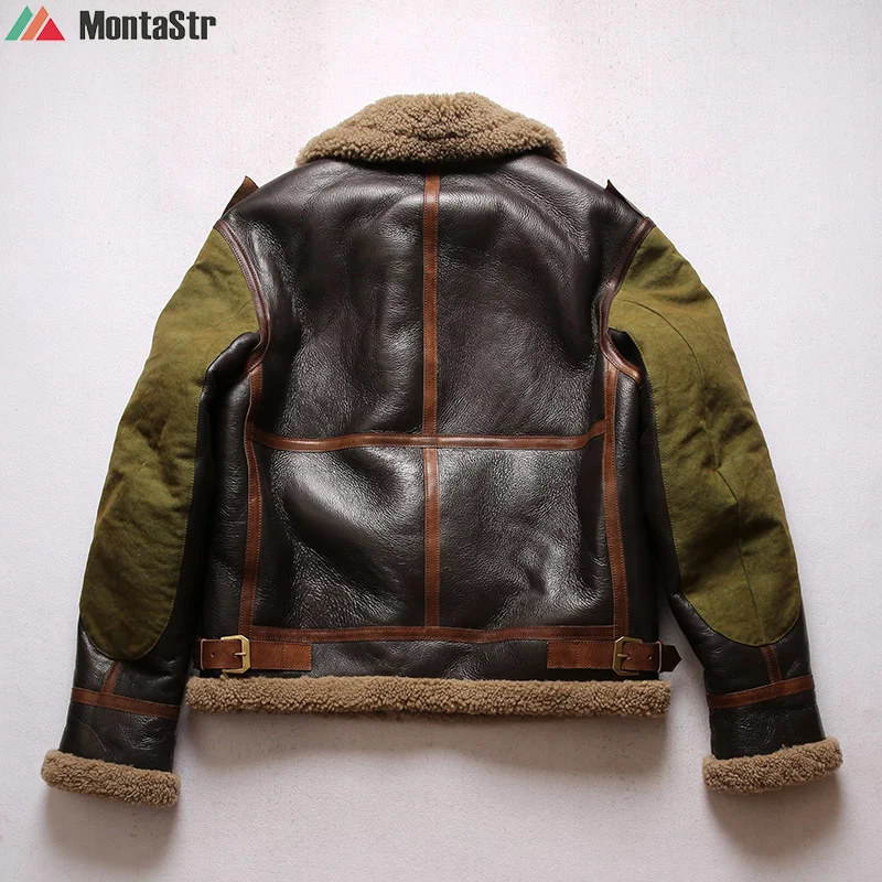 Shearling 2023 Brown Genuine Coat Men Military Style Plus Size 6XL Real Natural Thick Sheepskin Winter Warm B3 Bomber Jacket
Shearling 2023 Brown Genuine Coat Men Military Style Plus Size 6XL Real Natural Thick Sheepskin Winter Warm B3 Bomber Jacket