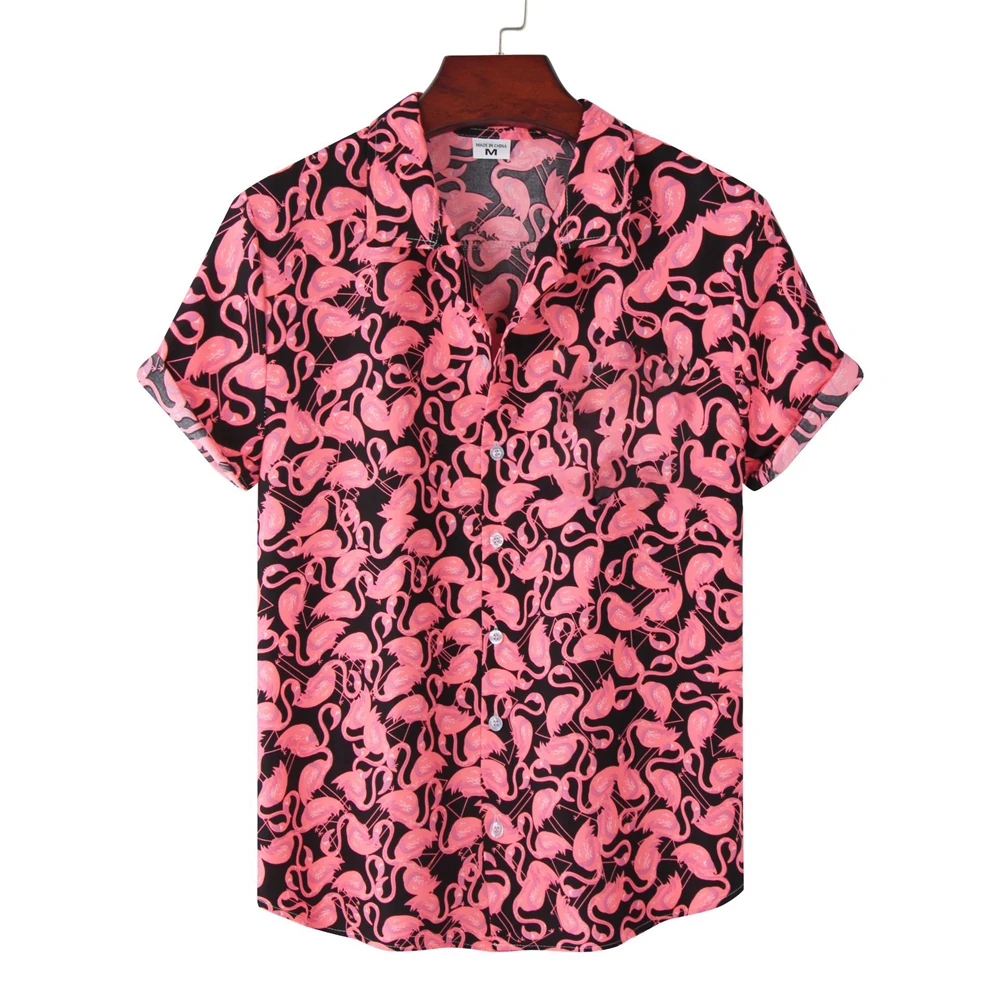 Summer Shirt Male Flamingo Print Cool Beach Shirts Hawaiian Shirt For Men Holiday Party Tops Vacation Oversized Clothing Camisas
Summer Shirt Male Flamingo Print Cool Beach Shirts Hawaiian Shirt For Men Holiday Party Tops Vacation Oversized Clothing Camisas