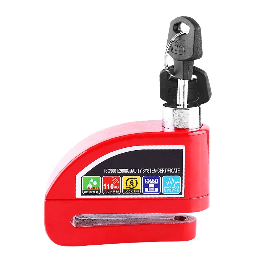 Motorcycle Scooter Bicycle Anti-theft Disc Brake Lock Security Alarming System Red
Motorcycle Scooter Bicycle Anti-theft Disc Brake Lock Security Alarming System Red