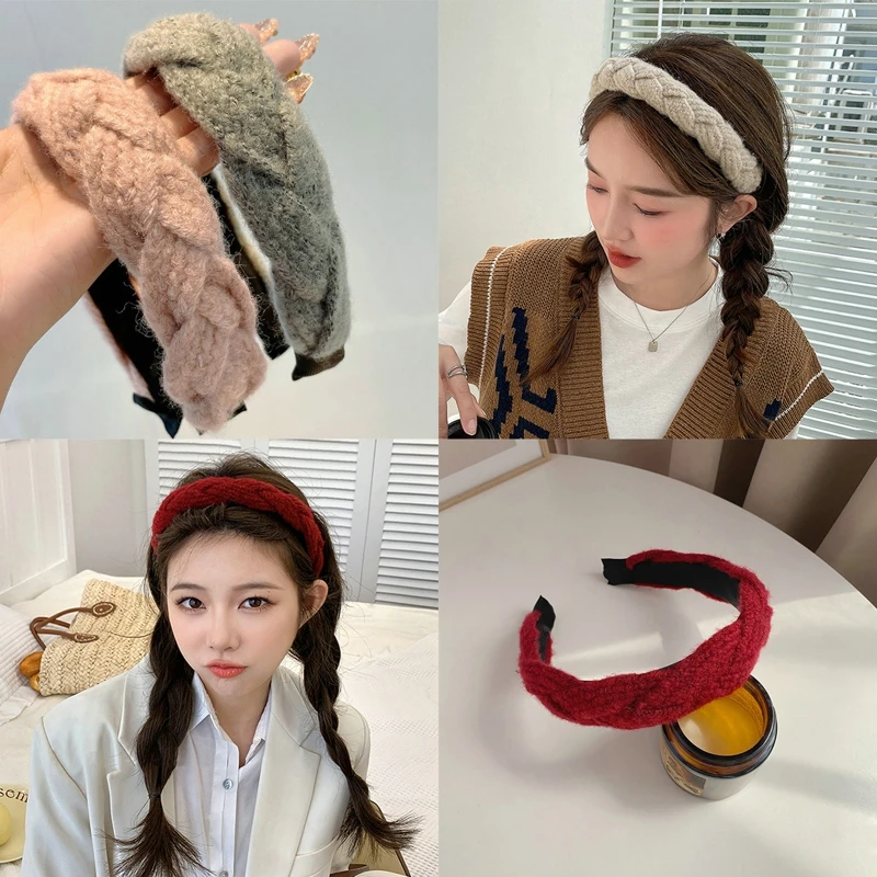 Women Knitting Headband Girls Retro Hair Bands Braided Soft Hairband Headwear Solid Color Headband Hair Accessories Autumn
Women Knitting Headband Girls Retro Hair Bands Braided Soft Hairband Headwear Solid Color Headband Hair Accessories Autumn