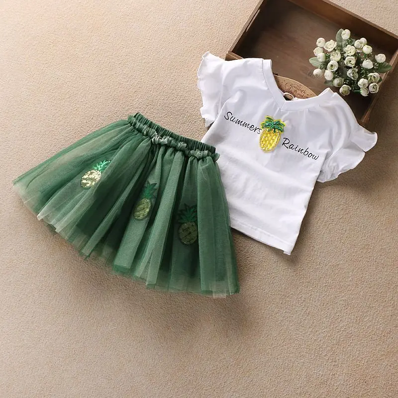 Pineapple Print Girls Clothing Sets New Summer Sleeveless T-shirt Prin Skirt 2Pcs for Kids Clothing Sets Baby Clothes Outfits
Pineapple Print Girls Clothing Sets New Summer Sleeveless T-shirt Prin Skirt 2Pcs for Kids Clothing Sets Baby Clothes Outfits