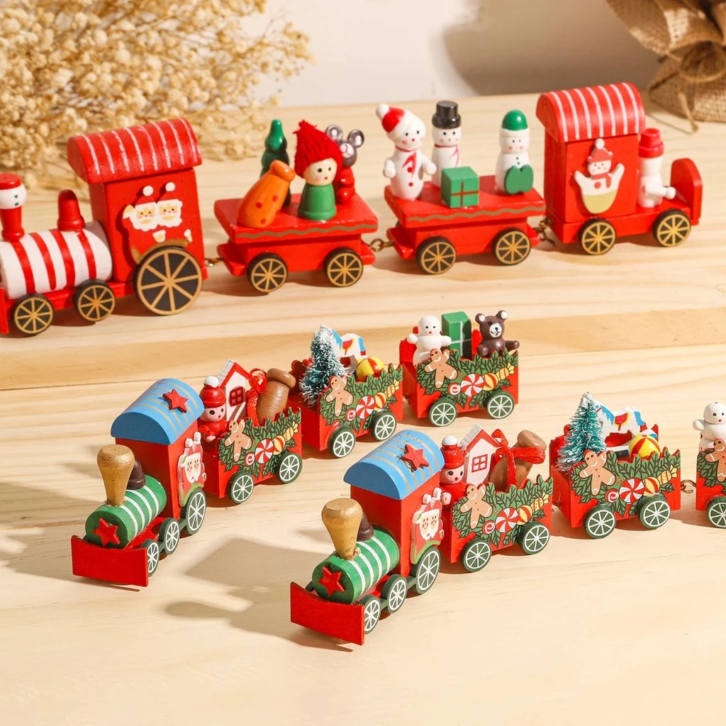 2023 Merry Christmas Wooden Train Ornament/ 4 Knot Hand-assembled Train Toy for Home Santa Claus Gift Xmas New Year Decoration
2023 Merry Christmas Wooden Train Ornament/ 4 Knot Hand-assembled Train Toy for Home Santa Claus Gift Xmas New Year Decoration